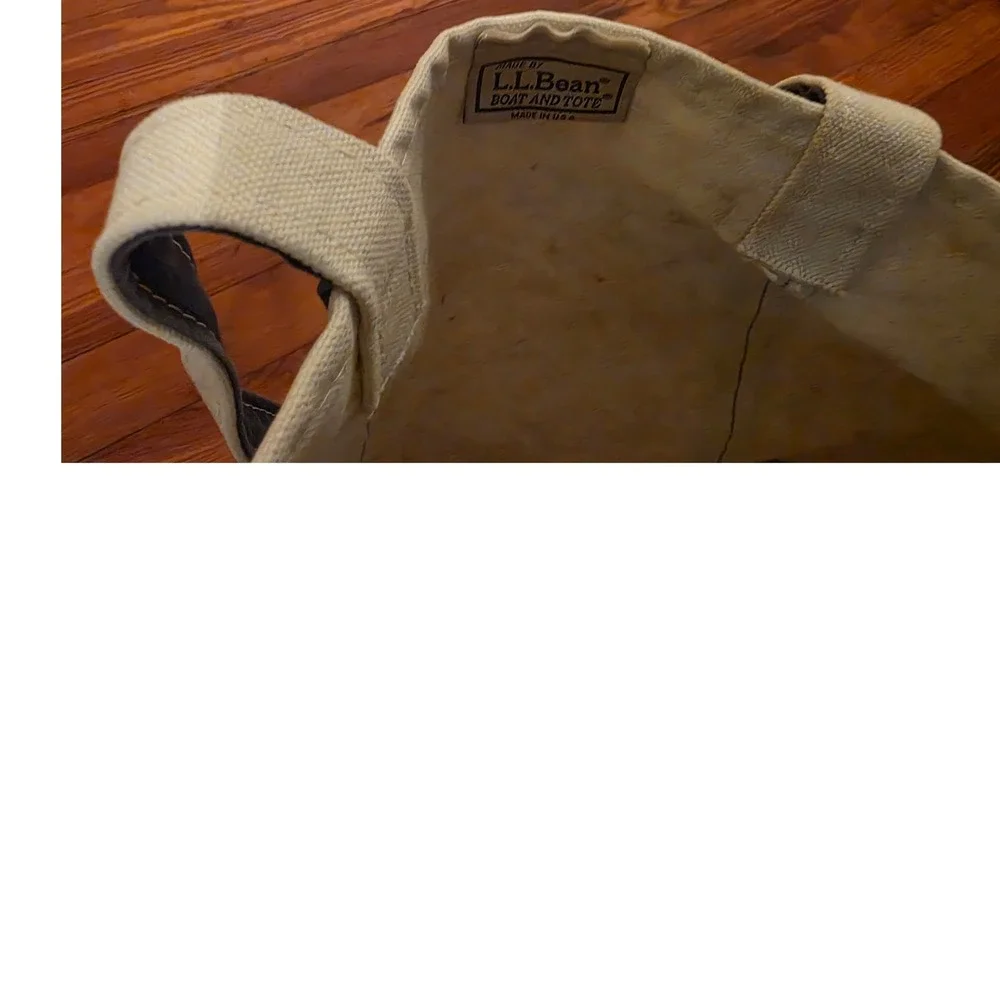 LL Bean Boat and Tote Bag Vintage Happy Valley Canvas Navy Penn ST Made in USA